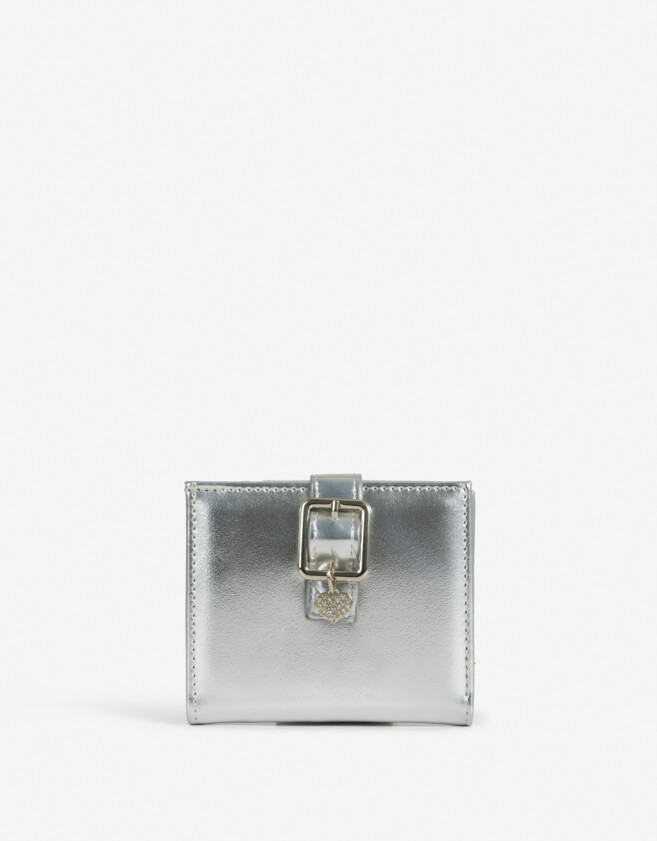 Billetera Billetera Snap Plateado - Plateado