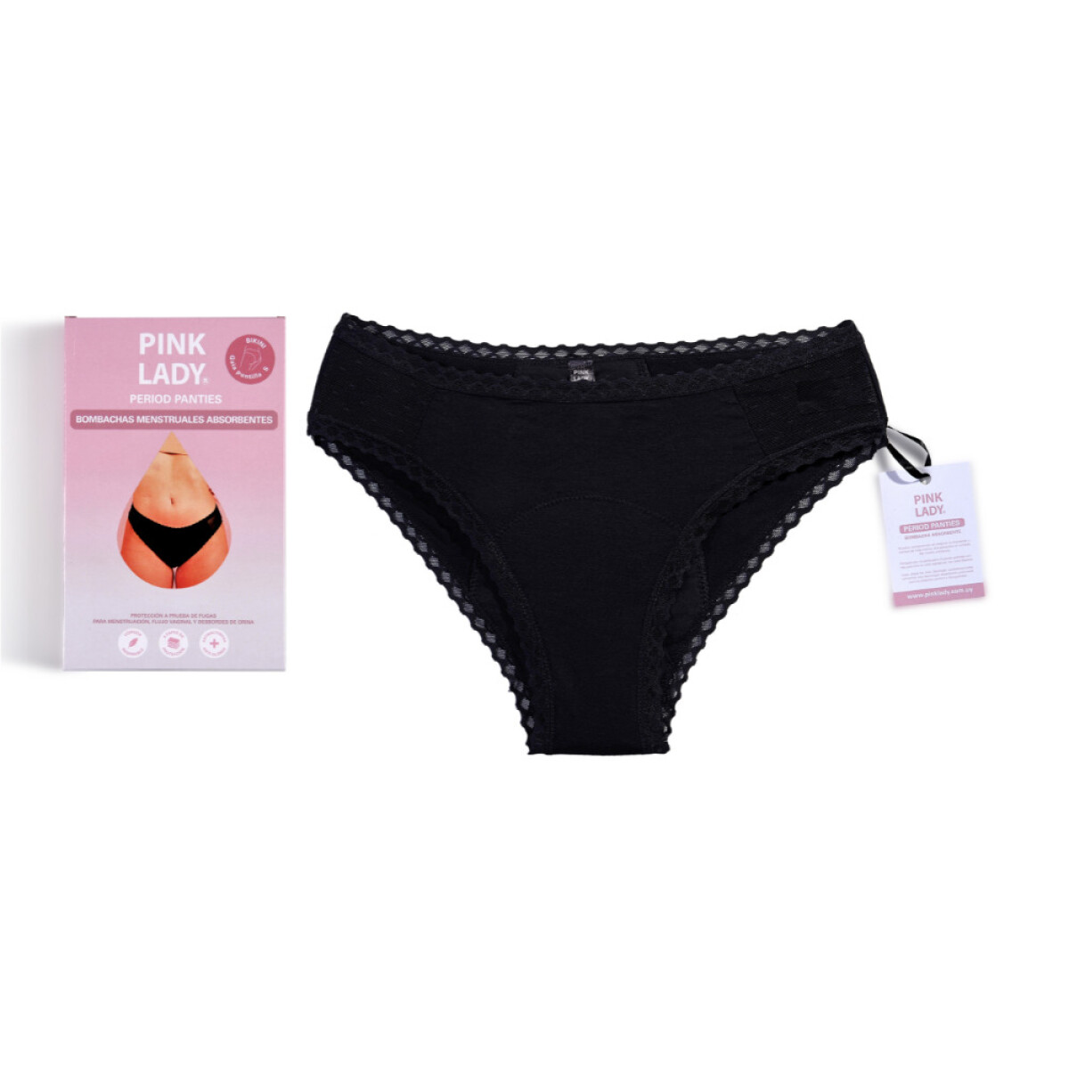Ropa Interior Pink Lady Bikini Gaia Puntilla Talle S 