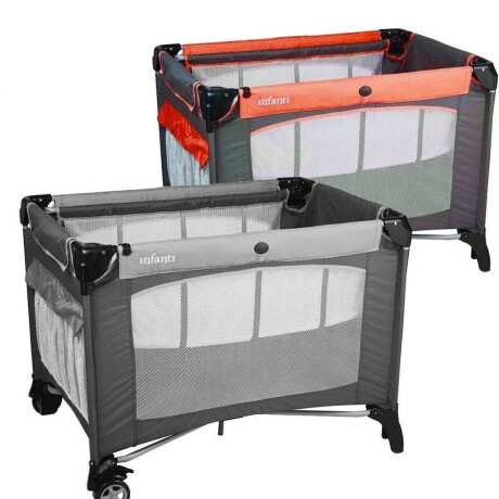 Practicuna Infanti Doble Altura Cuna Cambiador Corral Naranja