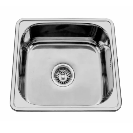 Pileta Simple Brillo Para Cocina De Acero Inoxidable 50X40X18Cm Dgc 000