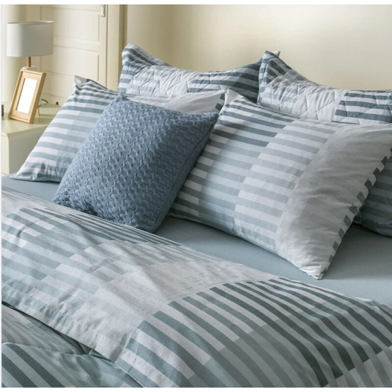 Juego de cama 2 PLAZA Karsten 100 % algodón de 160 hilos (4 piezas) JULIAN
