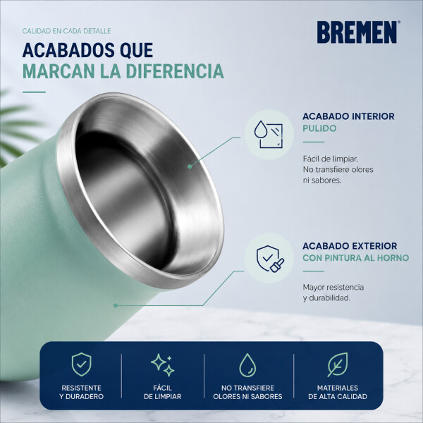 Mate Bremen 300 Ml Acero Inoxidable GRIS