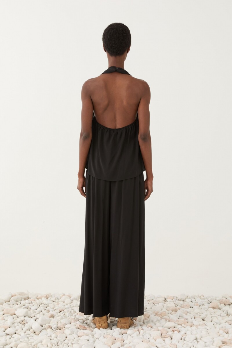 TOP HALTER DRAPEADO Negro
