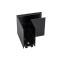 Adaptador Esquinero Horizontal para Riel Magnético G2 para Adosar Esquinero Horizontal Para Riel Magnético G2 De Adosar Negro
