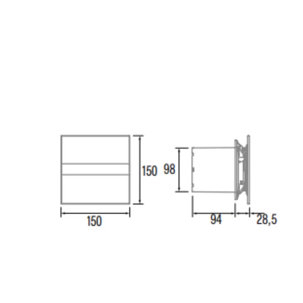 Extractor de baño E-100 G Std Black (100mm) Extractor De Baño E-100 G Std Black (100mm)
