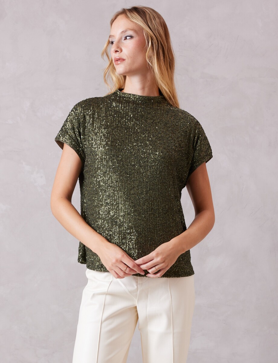 Blusa Lentejuelas - Oliva 