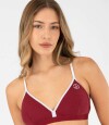 Top triangulo sole Bordeaux