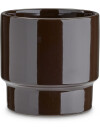 Maceta JASPER Ø14xH13 cm marrón osc. Maceta JASPER Ø14xH13 cm marrón osc.