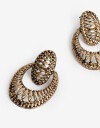 Aros Colgantes Cortos Color Aros Colgantes Cortos Antique Gold - Dorado Antique Gold