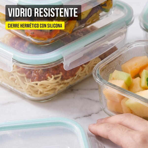 Juego De 8 Tarros De Vidrio Hermeticos Taper Recipientes Contenedores Imback Turquesa Juego De 8 Tarros De Vidrio Hermeticos Taper Recipientes Contenedores Imback Turquesa