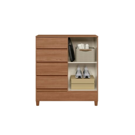 Cómoda 1 Puerta 4 Cajones Línea Fit 2670 Cómoda 1 Puerta 4 Cajones Línea Fit 2670
