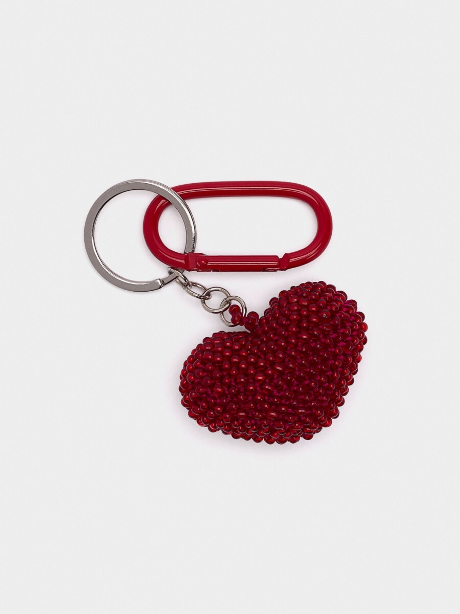 Llavero Charm De Corazón rojo