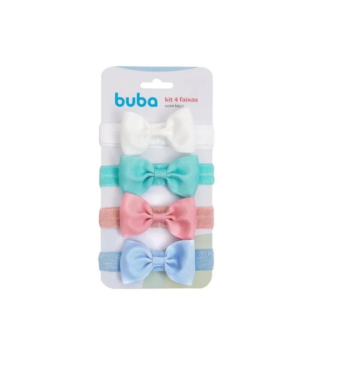 Set x4 Vinchas elásticas BUBA - Blanco 15317 