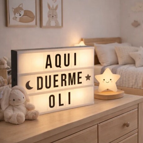 Pizarra luz LED 95 caractereres BLANCO