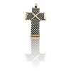 Dije Cruz Espiga-Plata 925 y Oro-Sin Piedra-CP5328 sinpiedra