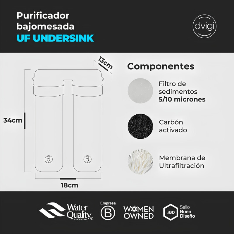 Repuesto Dvigi filtro de agua Carbón granular Repuesto Dvigi filtro de agua Carbón granular