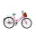Bicicleta Paseo Expert Miami Dama Rodado 26 + Bolso + Parrilla Rosa