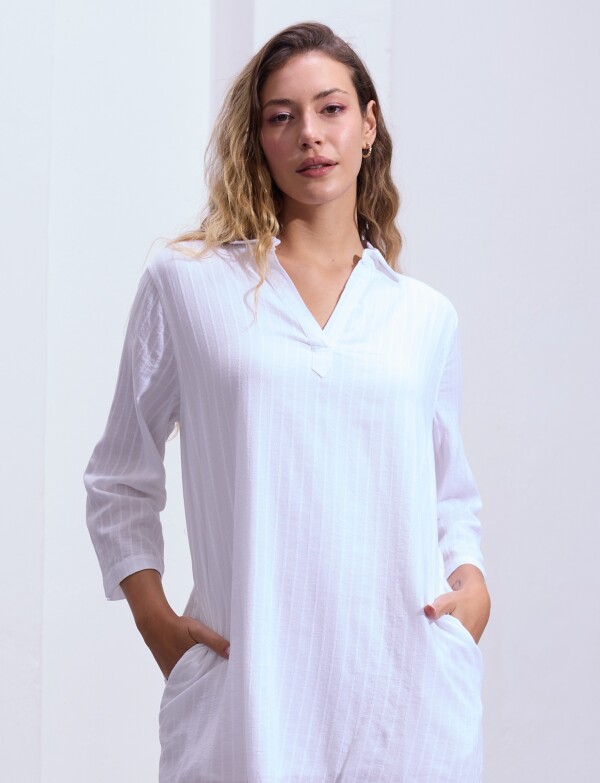 Vestido Algodon BLANCO