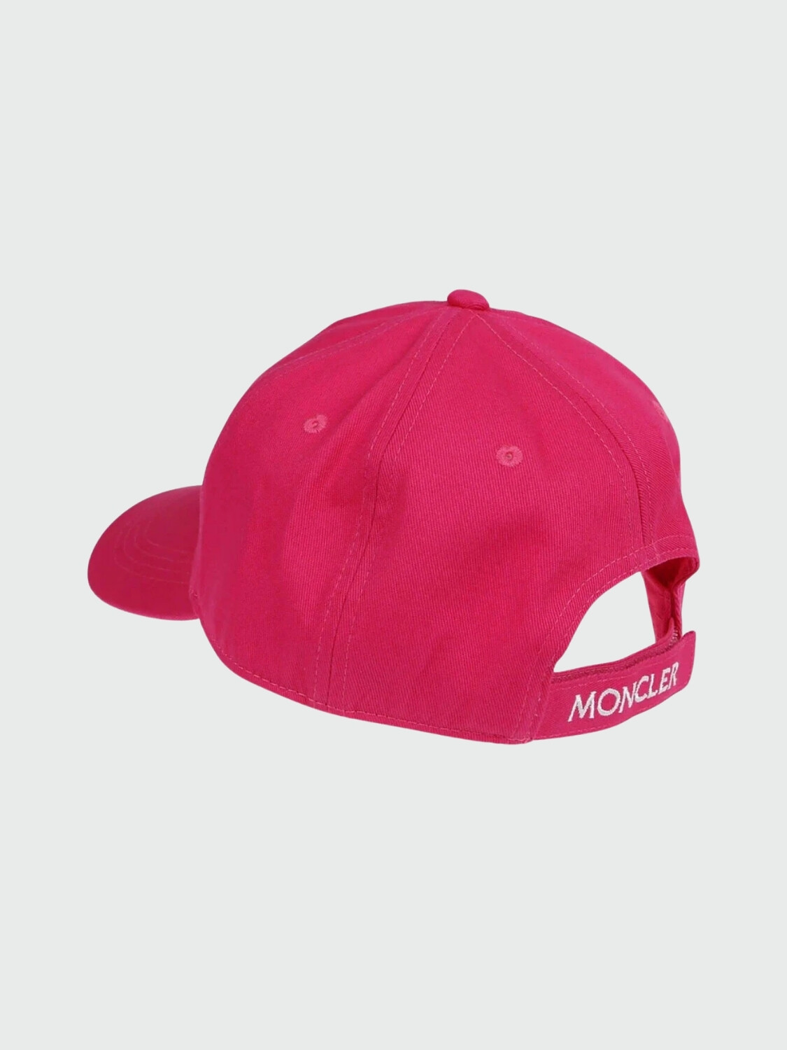 Moncler -Gorro con visera de algodón Rojo