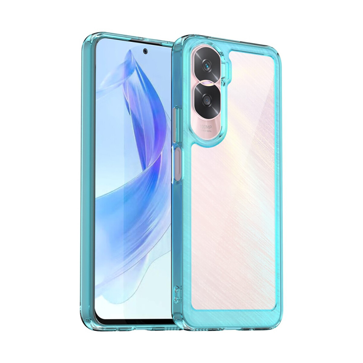 Case Transparente con Borde de Color Honor 90 Lite - Turquesa 