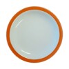 Plato con borde naranja 19cm. Plato con borde naranja 19cm.