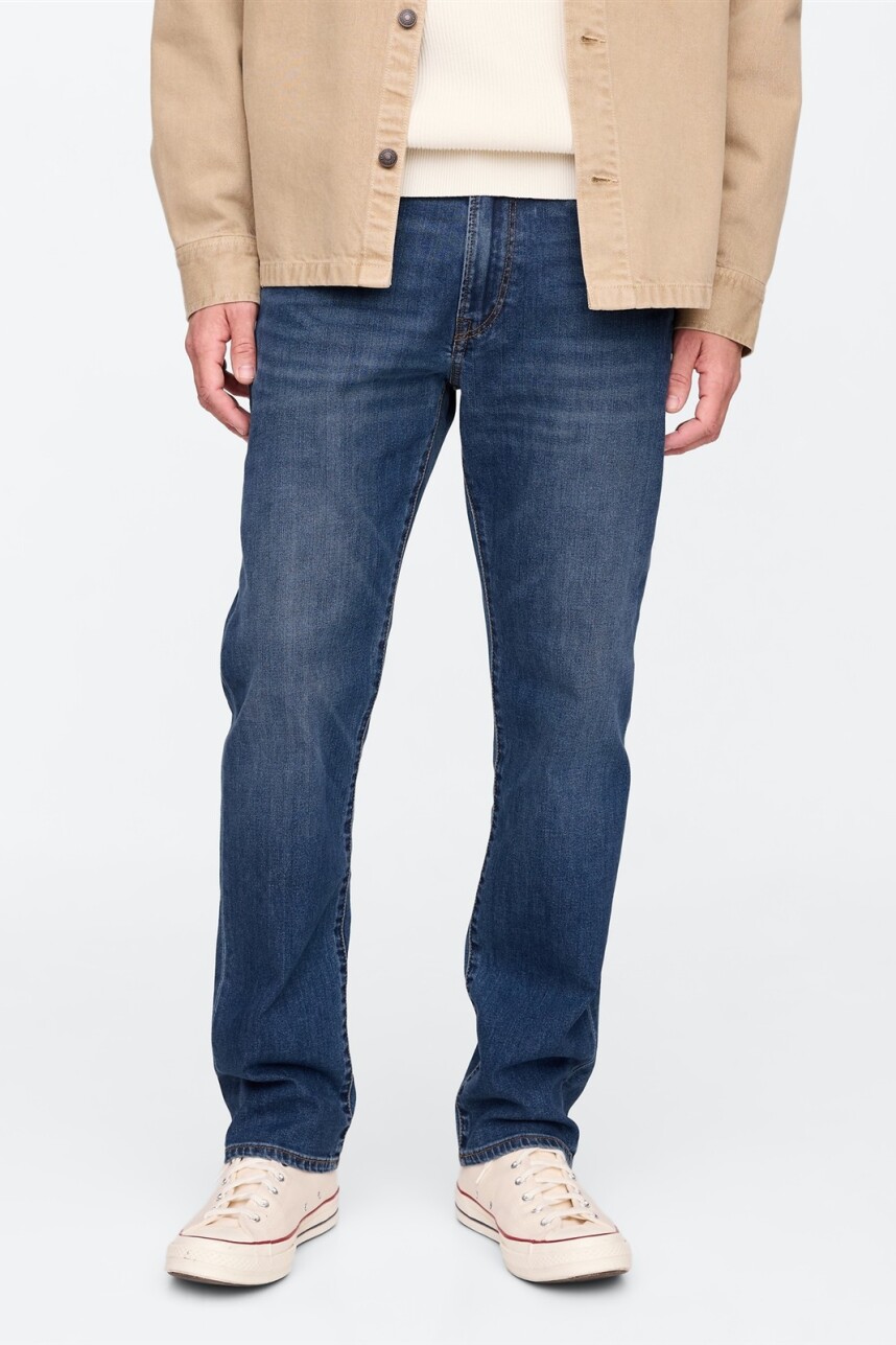 Jean Straight Hombre Medium Wash