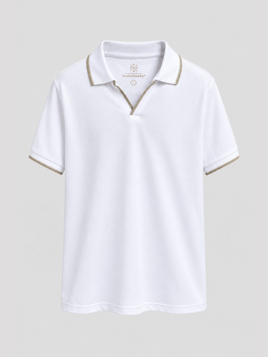 Remera m/c pique - blanco 