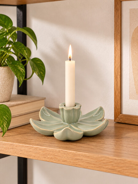 CANDELABRO TULIPAN VERDE