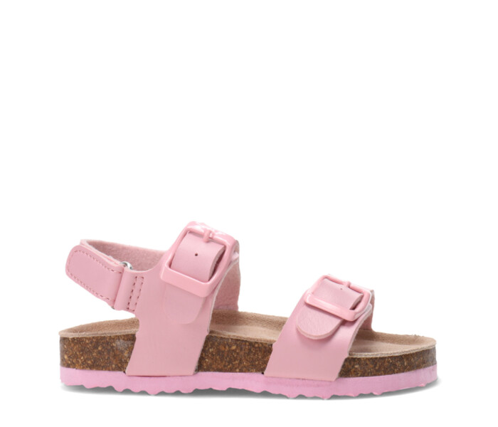 Sandalia de Niña Mini Miss Carol BUCKY con hebillas y velcro Rosado