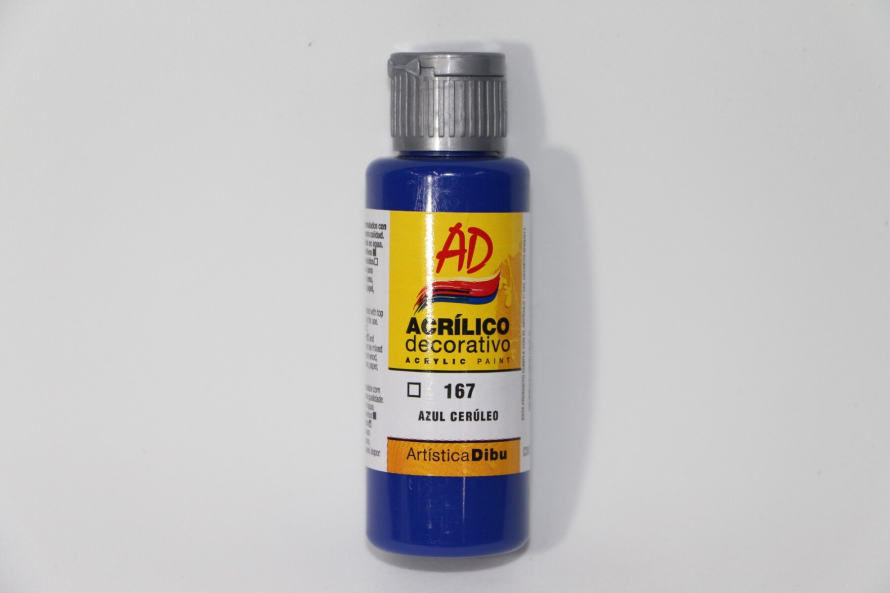 PINTURA ACRILICA ARTISTICA DIBU 60 ML. DIFERENTES COLORES - COLOR AZUL CERULEO 167 