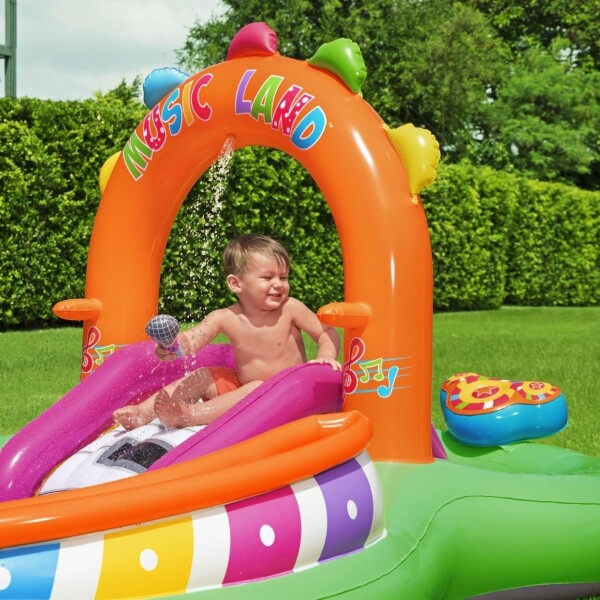 Piscina Inflable Interactiva Infantil Ovalada Música Bestway Variante Diseño Multicolor