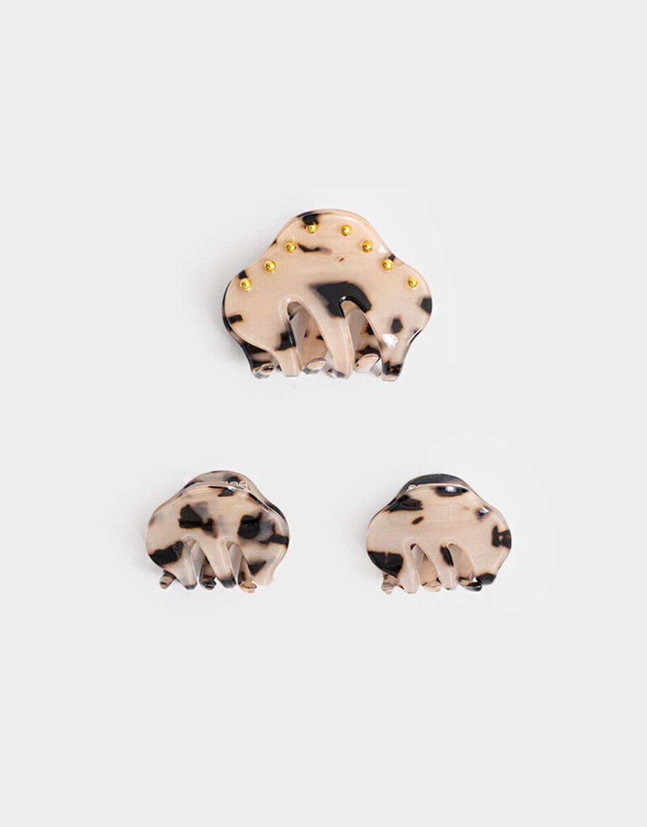 Broches Sets Carey - Combinacion Bicolor 