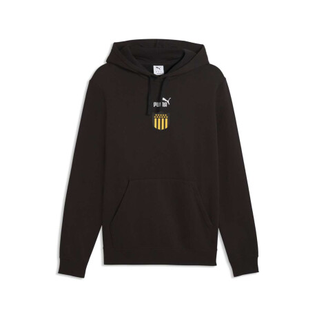 Campera Peñarol Sm.Nº1 Logo Cent Hoodie Felpa de Hombre Negro