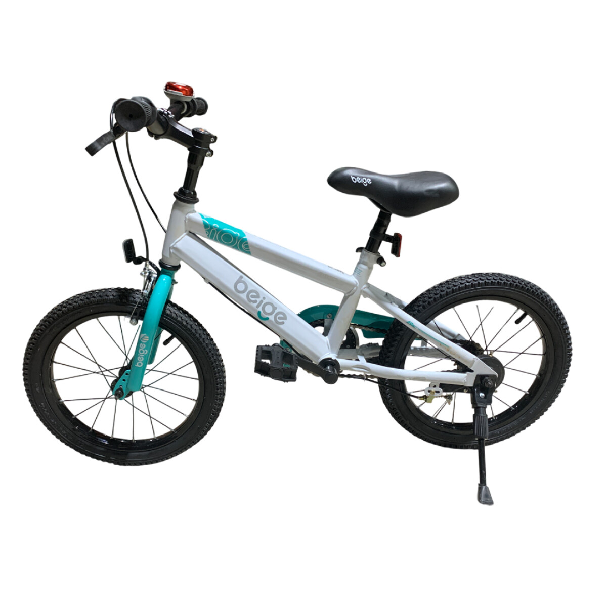 Bicicleta Niño Marca Beige Rodado 16 Blanca-Verde - BLANCO-VERDE 