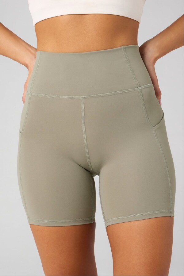 Short Oasis High-Waisted Short 6 Mujer Seagrass