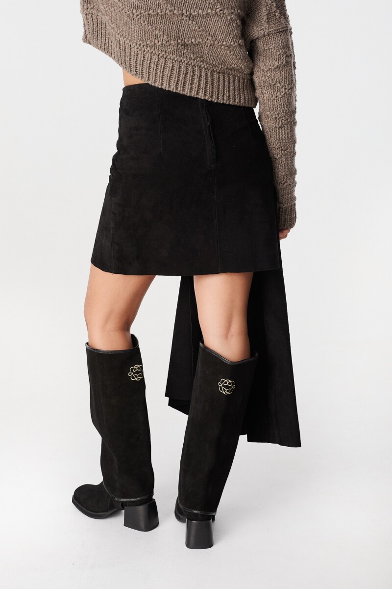 Falda Leather Lazo Negro