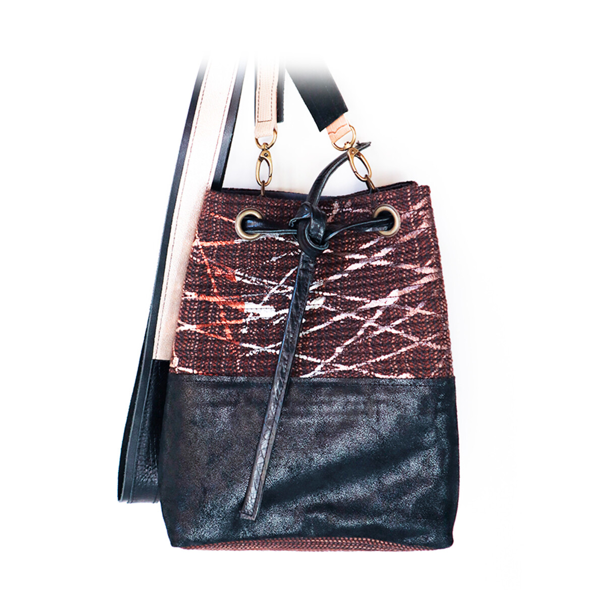 Bolso Patch Bags Modelo Alaia - Negro/Estampado 