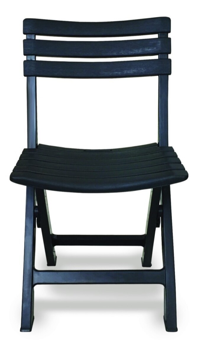Silla Plegable Simil Madera Jardin Camping Parrilla 35x42x80 - Negro 