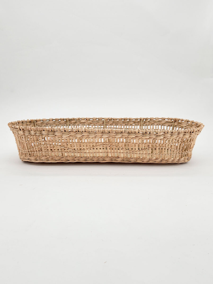 BANDEJA TEJIDA OVALADA - MARRON 