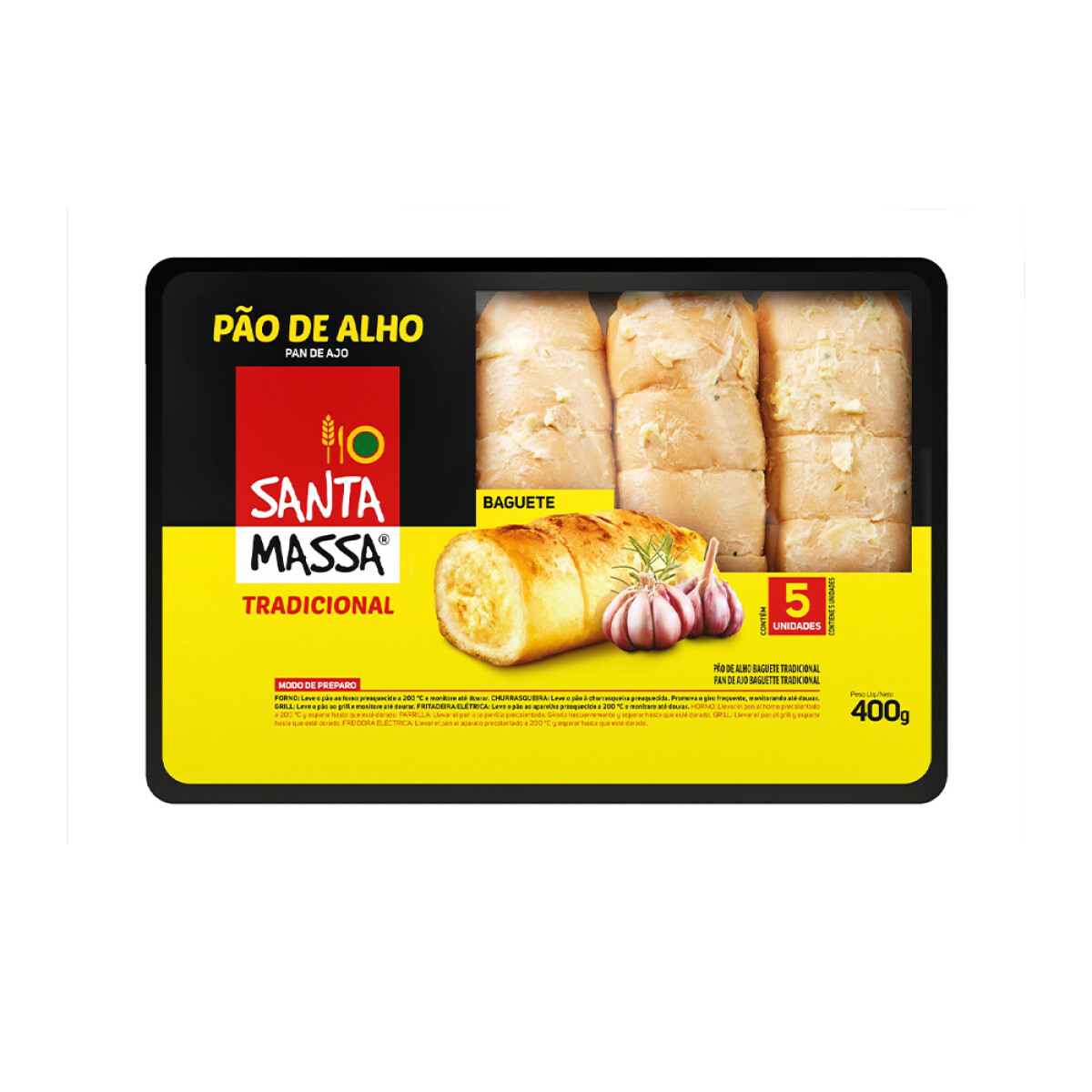 Pan De Ajo Tradicional Santa Massa 400 Grs 