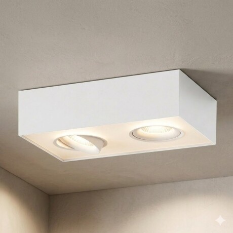 Aplique spot led rectangular chato 16w móvil Dimerizable 2700K BLANCO