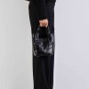 Mini Bag The Icon en cuero grabado big croco Negro