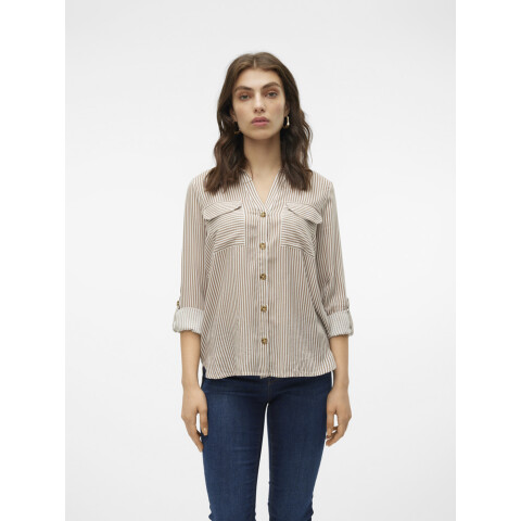 VMBUMPY L/S SHIRT NEW WVN GA NOOS Brown Lentil