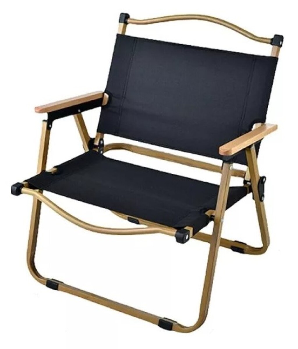 Silla Plegable Outdoor Camping Reforzada Acero/Tela Oxford | Negra P 