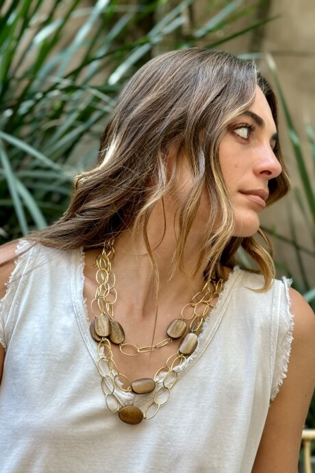 COLLAR TEODORA II Dorado - Marron