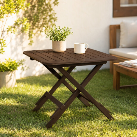 Mesa plegable de jardín resistente MADERA