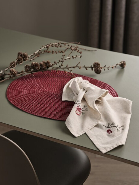 Servilleta tela navideña NELLIKE 40x40cm natural 2 u/pack Servilleta tela navideña NELLIKE 40x40cm natural 2 u/pack