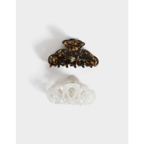 Set De Broches Combinacion Bicolor