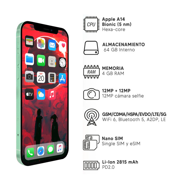 Iphone 12 64 Gb 5g VERDE