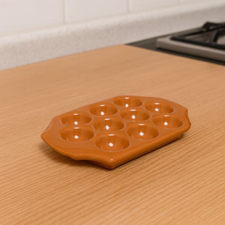 PROVOLONERA DE CERAMICA 10 PORCIONES TERRACOTA